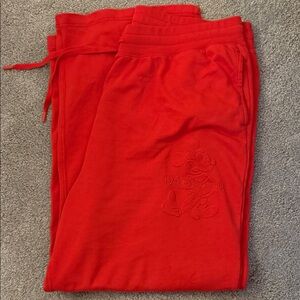 Disney Parks Bright Red Sweatpants